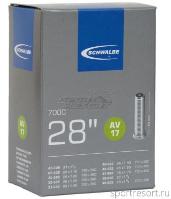 Велокамера Schwalbe 28 700x28-47C (28/47-622/635) A/V-40mm AV17