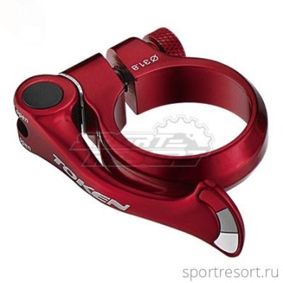 Хомут Token TK1683 Shark Tail QR 34.9mm красный
