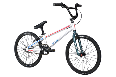 Велосипед Stark Madness BMX Race серый/красный (2024) Madness BMX Race