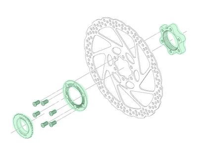 Адаптер Center Lock на 6 болтов Shimano SM-RTAD05