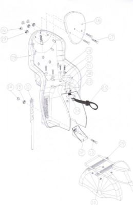 Детское велокресло GH-523 (синее) GH-523