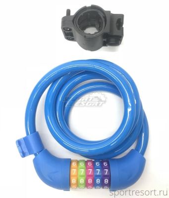 Замок JinJian Velo-Lock 12x1200 (код) blue JJ501E_1200_BLU