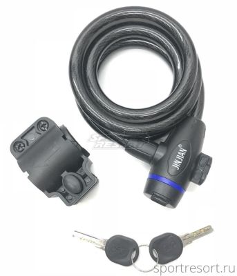 Замок JinJian Velo-Lock 12x1500 (ключ) black JJ533_1500_BLK