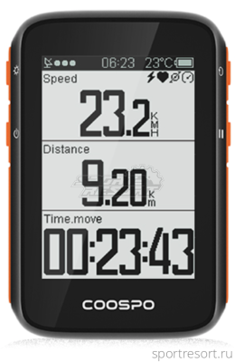 Велокомпьютер CooSpo BC200 GPS, BLE5.0, ANT+, 2,4", IPX7 BC200