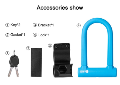 Велозамок JinJian T608 U-Lock синий JJT608_BL