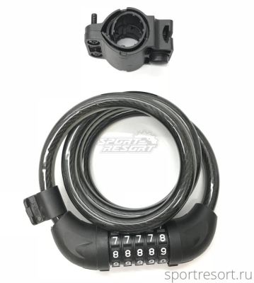 Замок JinJian Velo-Lock 12x1200 (код) black JJ501E_1200_BLK