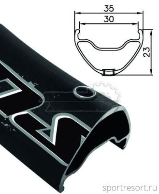 Обод Alexrims Supra 35 26" (559х35mm) 32H Black