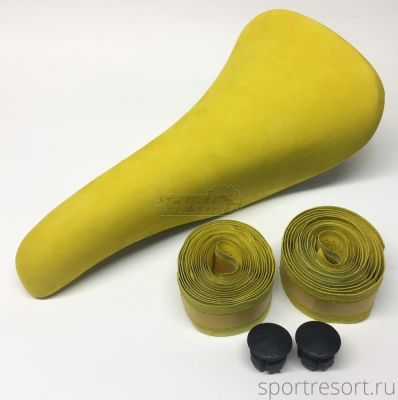Седло Selle San Marco Concor Supercorsa Leather Yellow KIT (с обмоткой)
