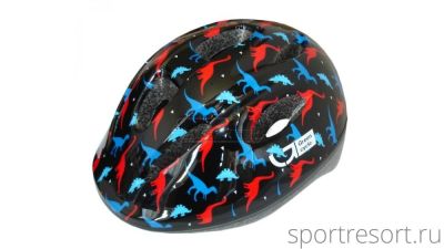 Велосипедный шлем Green Cycle Dino черный (48-52см) HEL-56-77