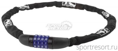 Велозамок цепь M-Wave 4x900 мм кодовый (черный) 5-230317