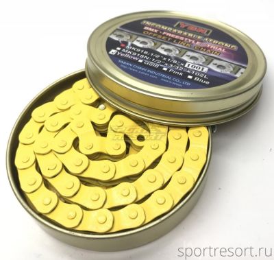 Цепь YBN MK-918 1/8" (1ск,100зв) Yellow