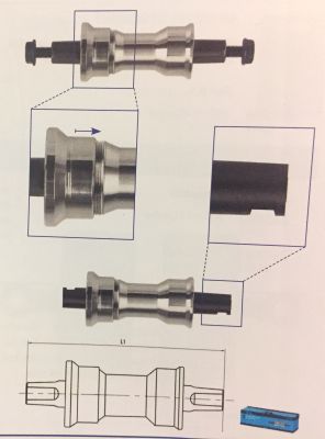 Каретка Acor ABB-2201 Repair Bottom Bracket 68x113 mm