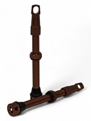 Ниппель для бескамерных колёс E2B F/V-60мм (коричневый)