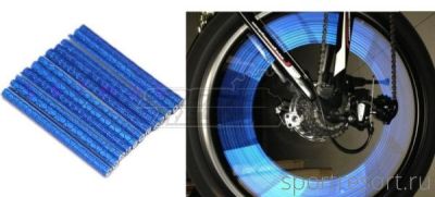 Светоотражатели на спицы Spoke Reflector Set (12шт) синие likai-3