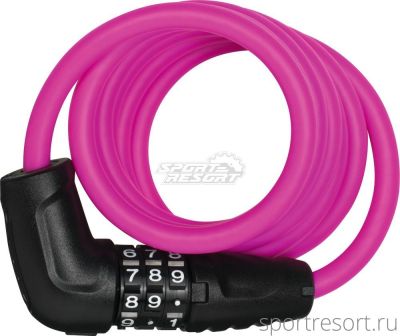 Велозамок ABUS Star 4508С/150 кодовый (розовый) 05-0020078