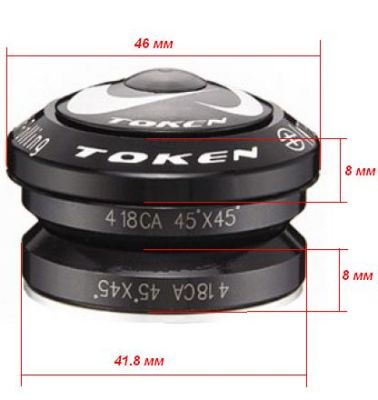 Рулевая колонка Token OMEGA A3 (1-1/8", Campagnolo) Black