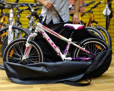 Чехол для велосипеда Veloangar №15 (для детских) Синий с зелеными элементами Veloangar №15