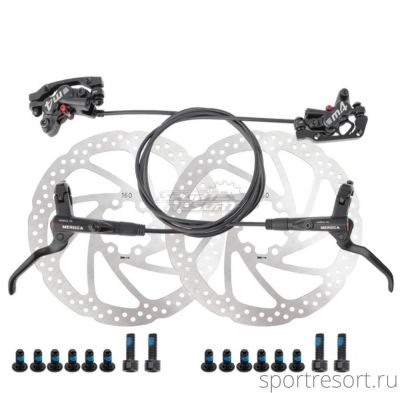 Комплект дисковых тормозов Meroca 4-Piston Disc Brake Set черные