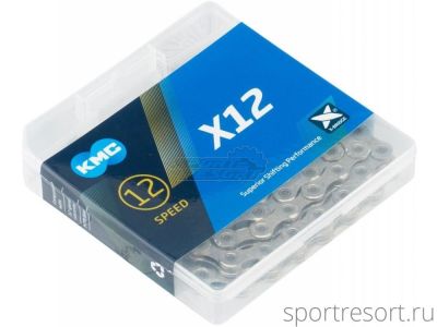 Цепь KMC X-12 (12ск,126зв) silver