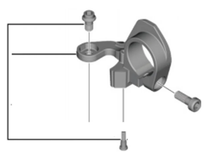 Крепление с хомутом для шифтера Shimano SL-M6000 (правое)