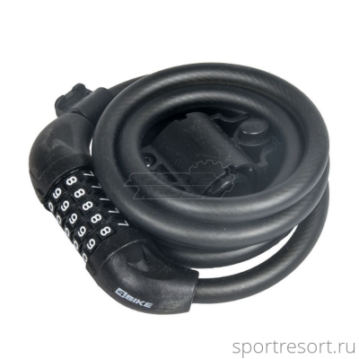 Велозамок 4Bike 509 12х1800 мм (кодовый) матовый черный ARV-509-BLK-1800
