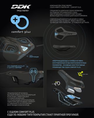 Седло DDK D102MF Gel Comfort