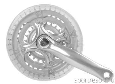 Система M-Wave 7/8ск (42/34/24T, 165mm, защита) серебристая