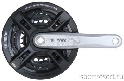 Система Shimano Tourney FC-M171 6/7/8ск (48/38/28T, 170mm, черная, защита) без упак.