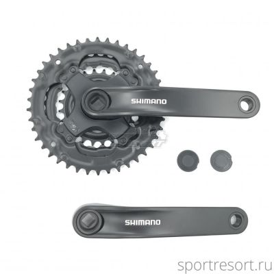 Система Shimano Tourney FC-TY301 6/7/8ск (Квадрат, 42/34/24T, 175mm, черная)