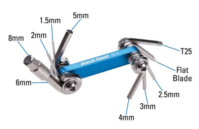 Набор шестигранников Park Tool IB-2 I-Beam Multi-Tool PTLIB-2