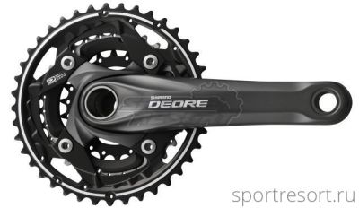 Система Shimano Deore FC-M612 10ск (40/30/22T, 175mm, черная)