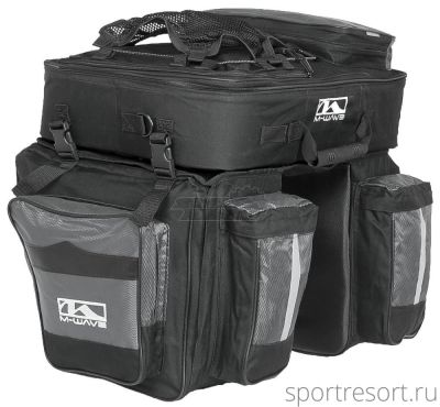 Велосумка на багажник M-Wave 3 в 1 (из 3-х частей) 122310