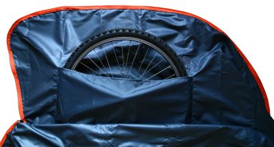 Чехол для велосипеда Veloangar №33 (с карманом под колесо) Черный с зелеными элементами Veloangar №33