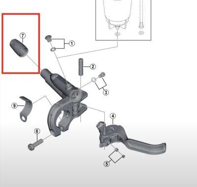 Пыльник тормозной ручки Shimano Hose Cover BL-M7100/M9100
