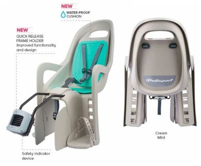 Велокресло Polisport Groovy FF Cream/Green PLS8406000005