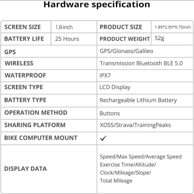 Велокомпьютер XOSS G GPS X-BC-G
