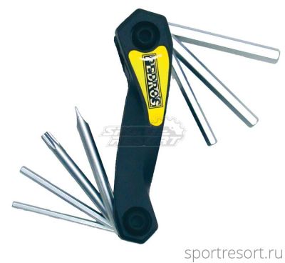 Набор инструментов Pedros Folding Hex Set with Screwdrivers 6463150